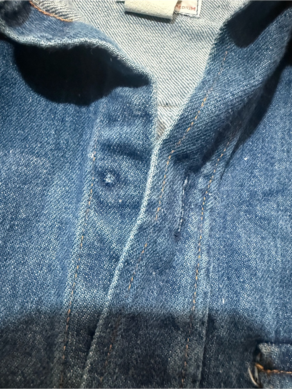 Vintage Levis Orange Tab Denim Western Shirt Made In USA Medium - Picture 5 of 5